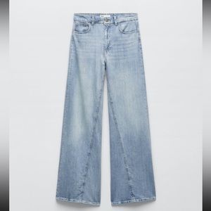 Zara Brand New High Rise Full Length Wide Leg Jeans